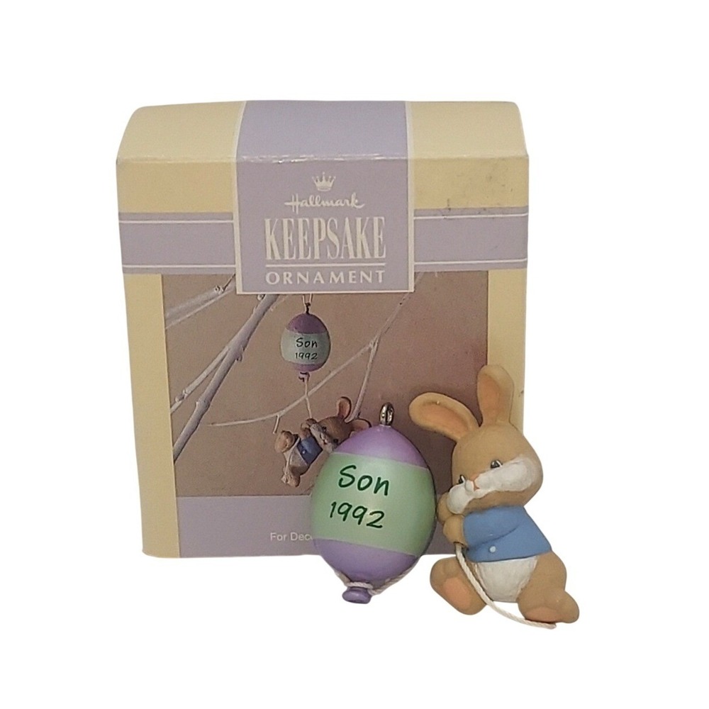 1992 Hallmark Son Easter Bunny Keepsake Ornament